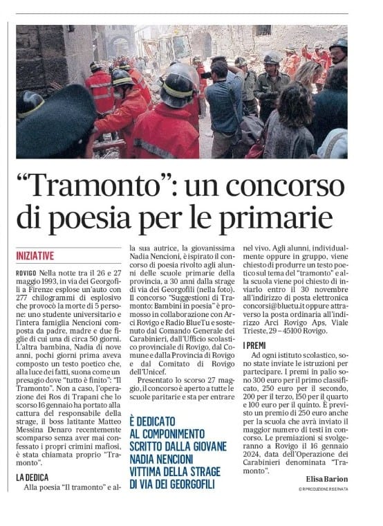 Gazzettino Tramonto ottobre 2023 rid