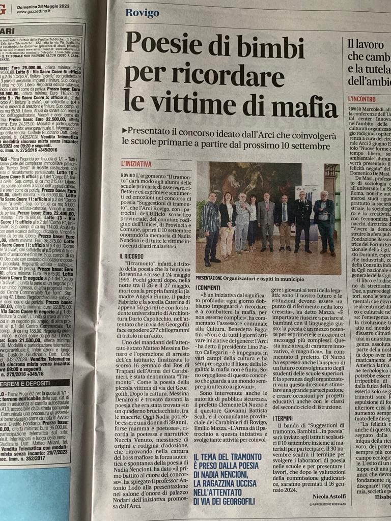 RS Tramonto Gazzettino maggio